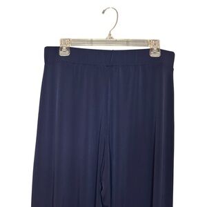 Susan Graver Navy Pull-On Pants LP Petite Stretch Comfort